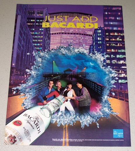1995 Ron Bacardi Puerto Rican Rum Color Print Art Ad