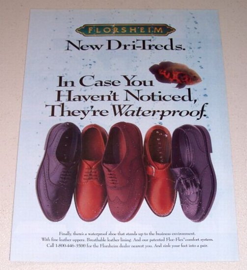1995 Florsheim Dri-Treds Shoes Color Print Ad