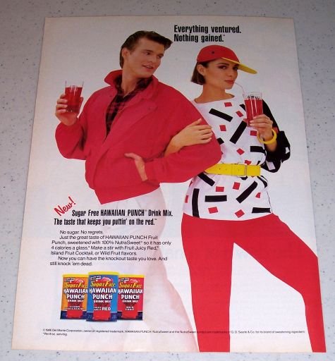 1986 Colorful Hawaiian Punch Drink Mix Color Ad