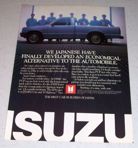 1986 Isuzu P'UP Pickup Truck Color Ad