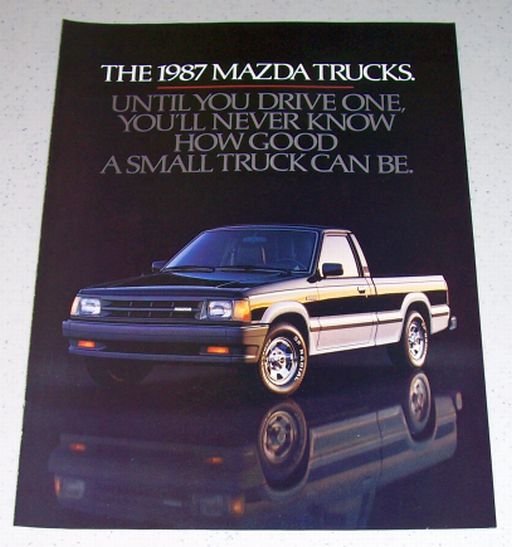 1986 Color 4 Page Ad for 1987 Mazda SE-5 Pickup Truck