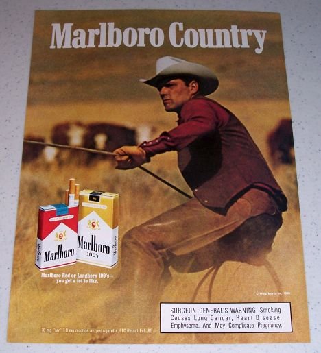 1986 Marlboro Cigarettes Color Tobacco Ad