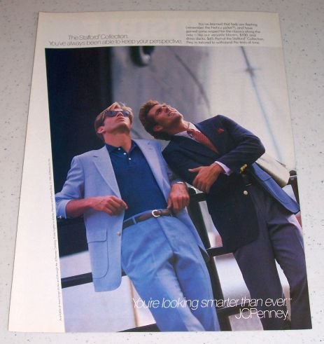 1986 JC Penny The Stafford Collection Color Clothing Ad