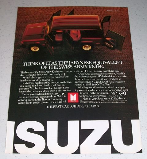 1986 Isuzu Trooper II Color SUV Ad