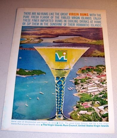 Virgin Rums US Virgin Islands 1962 Color Print Ad