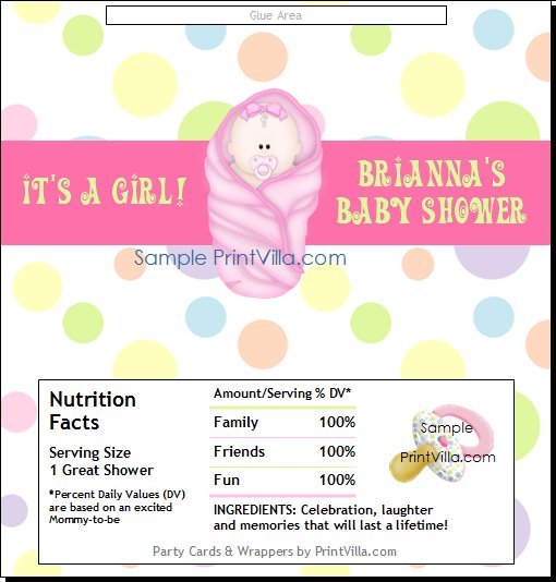Pink Blanket Candy Bar Wrapper