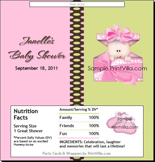Pink Gift from Heaven Candy Bar Wrapper