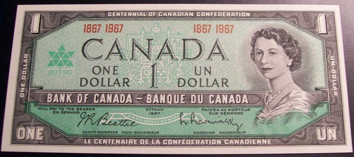 Canada 1967 Commemorative $1 note