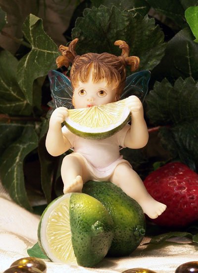 Kitchen Fairy Eating Lime