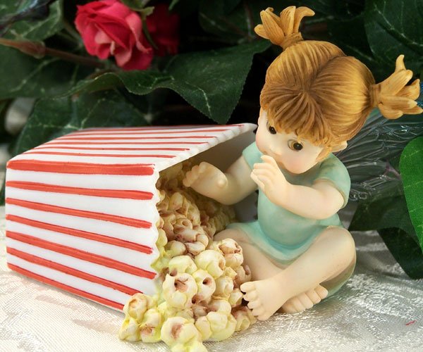 Kitchen Fairy Eating Popcorn