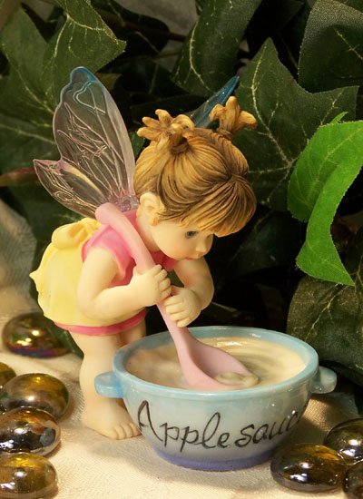 Kitchen Fairy Stirring Applesauce