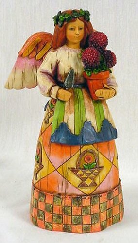 Jim Shore Heartwood Creek Angel with Plant