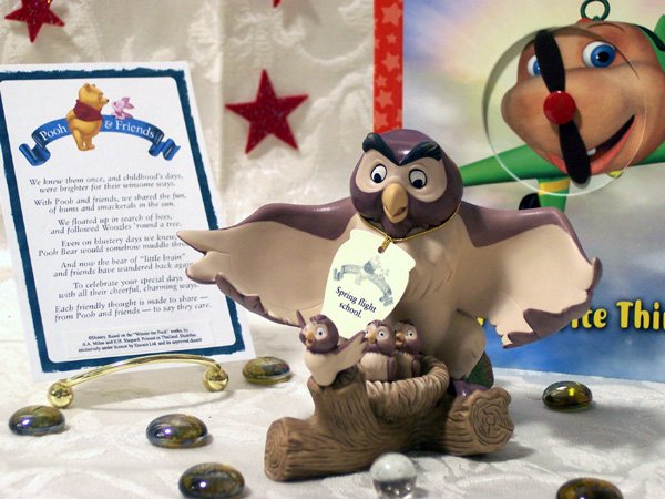 Disney Owl with Baby Birds Figurine
