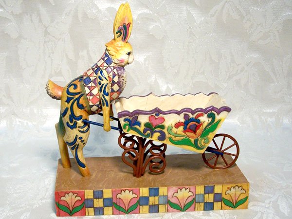 Jim Shore Heartwood Creek Bunny & Wheelbarrow