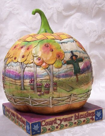 Jim Shore Count You Blessings Pumpkin
