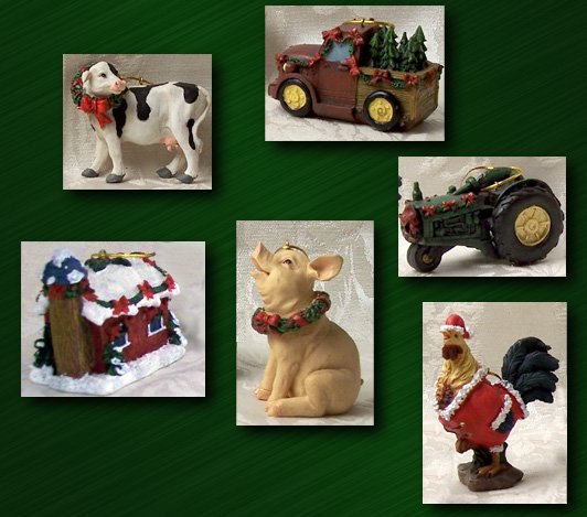 Farm Christmas Ornaments