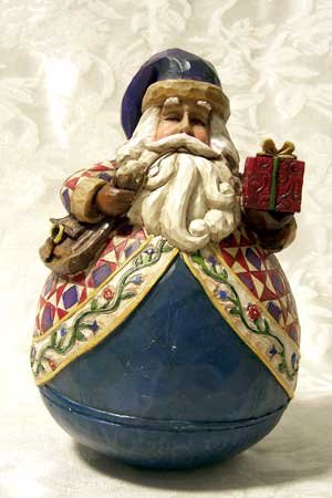 Jim Shore Roly Poly Santa With Gift