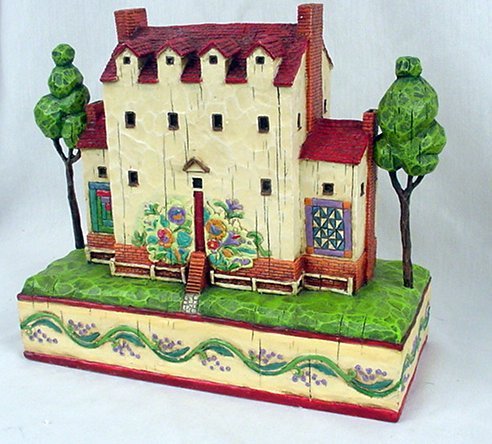 Jim Shore LARGE House With Grape Vine Base