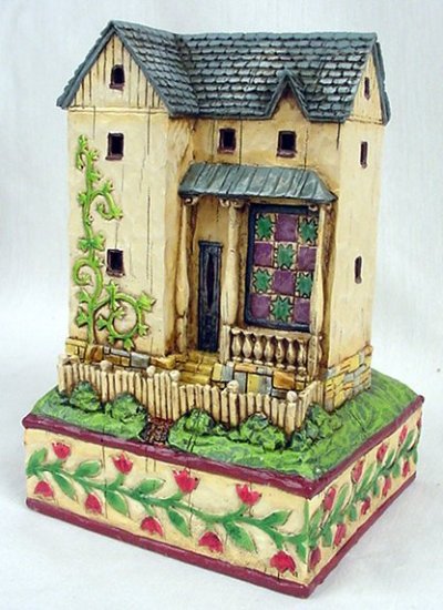 Jim Shore Heartwood Creek House With Tulip Base