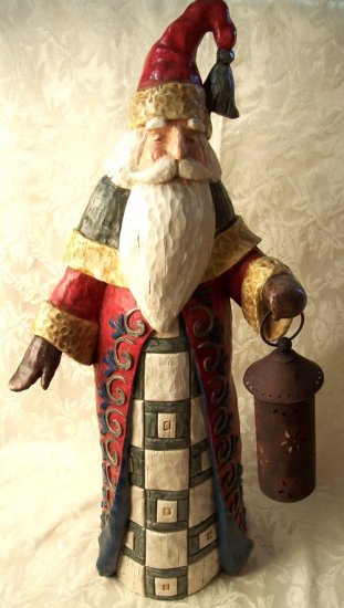 im Shore HUGE Santa Claus Holding Lantern