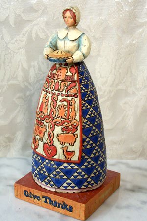 Jim Shore Pilgram Lady with Pie