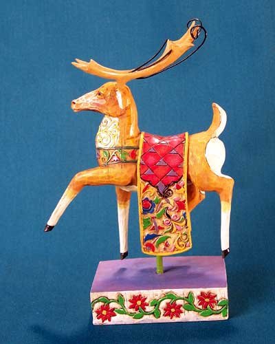 Jim Shore Heartwood Creek Red Blanket Reindeer