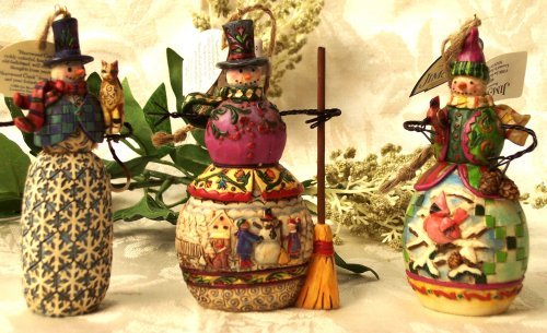 Jim Shore Set of 3 Snowmen Ornaments