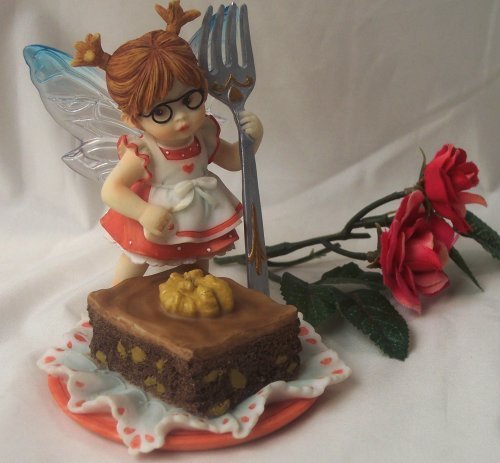 Kitchen Fairy with Fork & Brownie