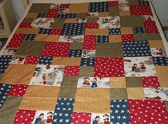 Scrappy Quilt Top 48 x 60