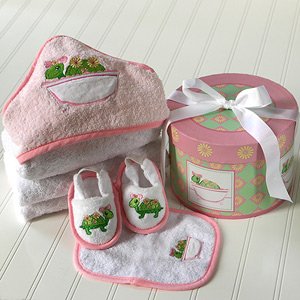 Baby BathTime Gift Set in Hat Box - Tillie the Turtle