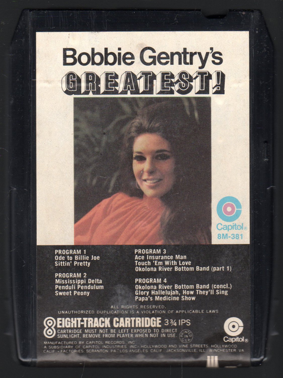 Bobbie Gentry Bobbie Gentry S Greatest Hits A19a 8 Track