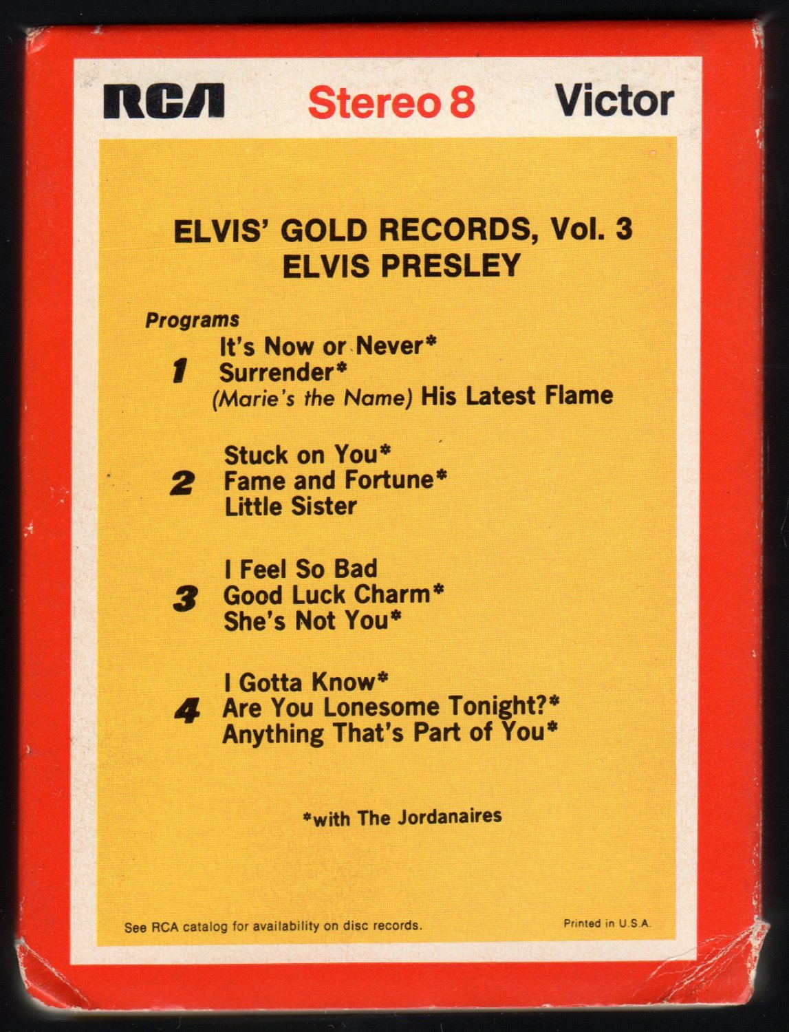 Elvis Presley Gold Records Vol Rca Re Issue A Track Tape