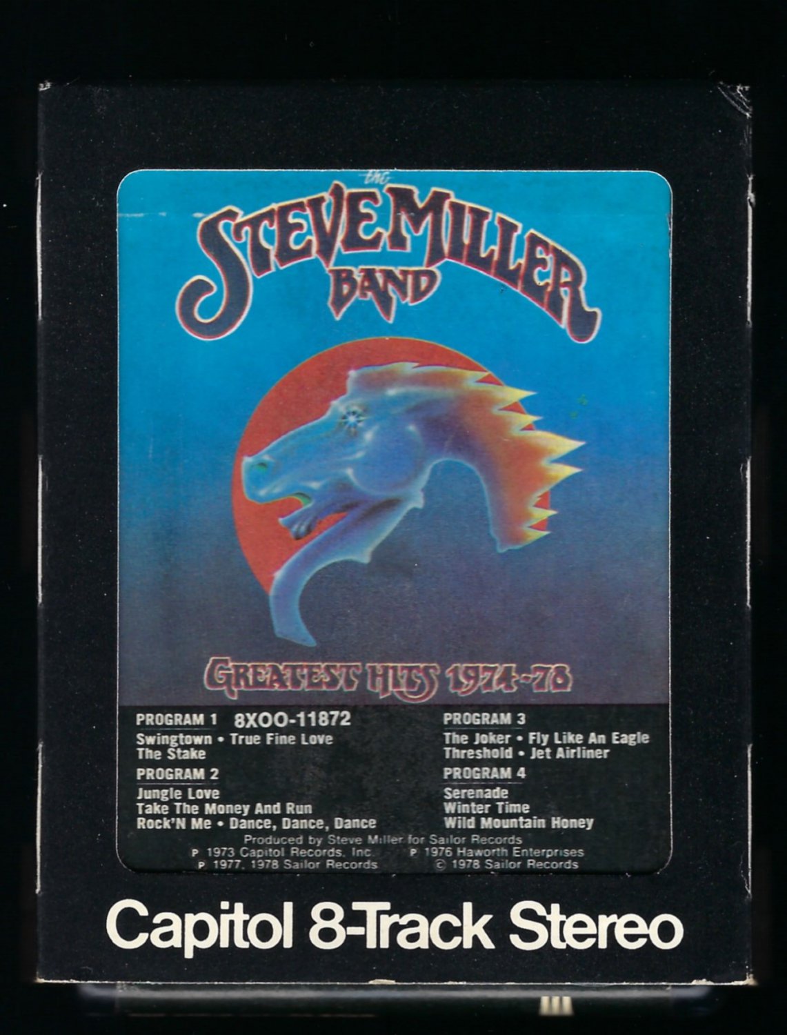 Steve Miller Band Greatest Hits 1974 78 1978 CAPITOL T10 8 TRACK TAPE