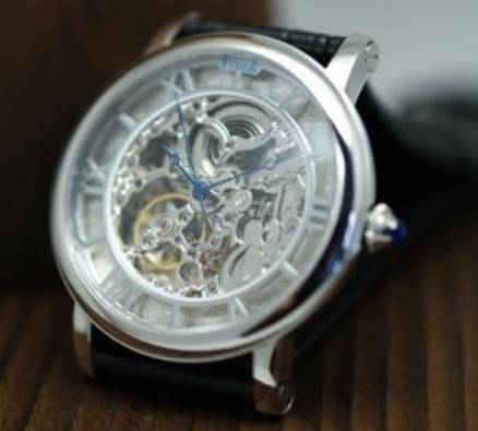 Fiber - Carved Roman Silver Automatic (FB8002-02-1S)