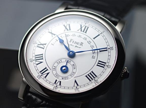 Fiber - White Porcelain Roman Counter Jump Automatic (FB8002-61-1S)
