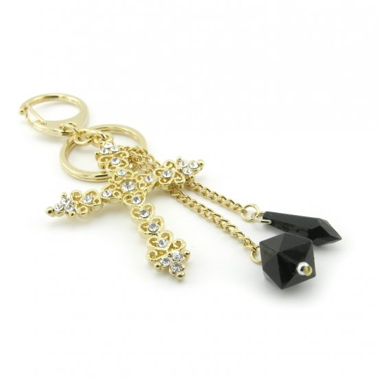 Keychain + Fashion Bag "Cross" Charms -- Baroque Style