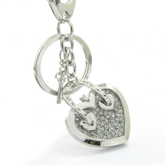 Keychain -- Fashion Bag "Heart" Charms