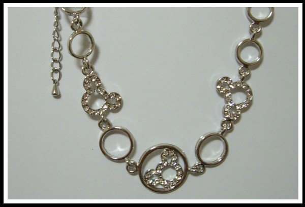 Mickey Pattern Bracelet With Swarovski Crystal