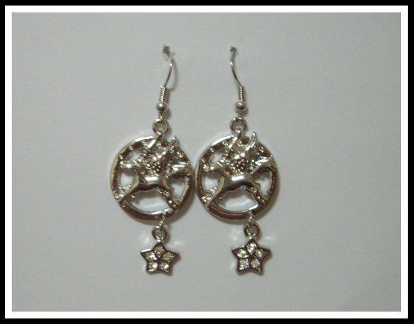 E41 Smart Horse + Star Earrings With Rhinestone