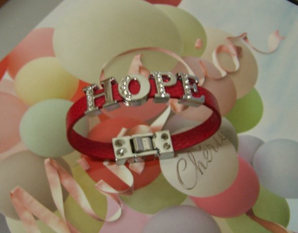 "HOPE" Rhinestone letters Bracelets