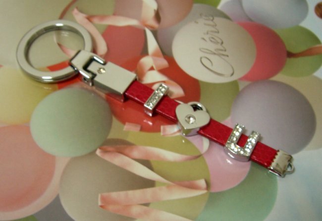 "I Love You" Leather Keyring