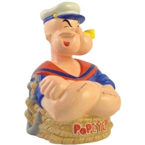 POPEYE 8 1/2 " TALL CERAMIC BANK IN GIFTBOX