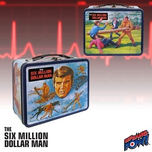 SIX MILLION DOLLAR MAN RETRO ARTWORK LARGE TIN TOTE