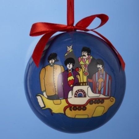 BEATLES - YELLOW SUBMARINE 80MM DECOUPAGE BALL ORNAMENT