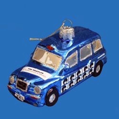 BEATLES LET IT BE LONDON TAXI GLASS ORNAMENT