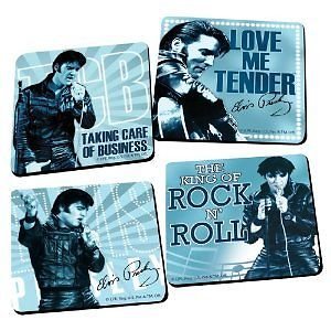 Vandor Elvis Presley Set of 4 Coasters (Blue)