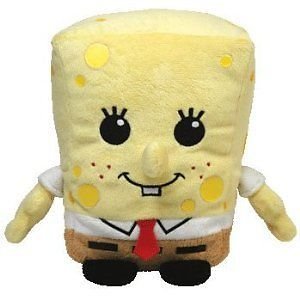 Ty Pluffies - Spongebob Squarepants with Sewn Eyes Plushie
