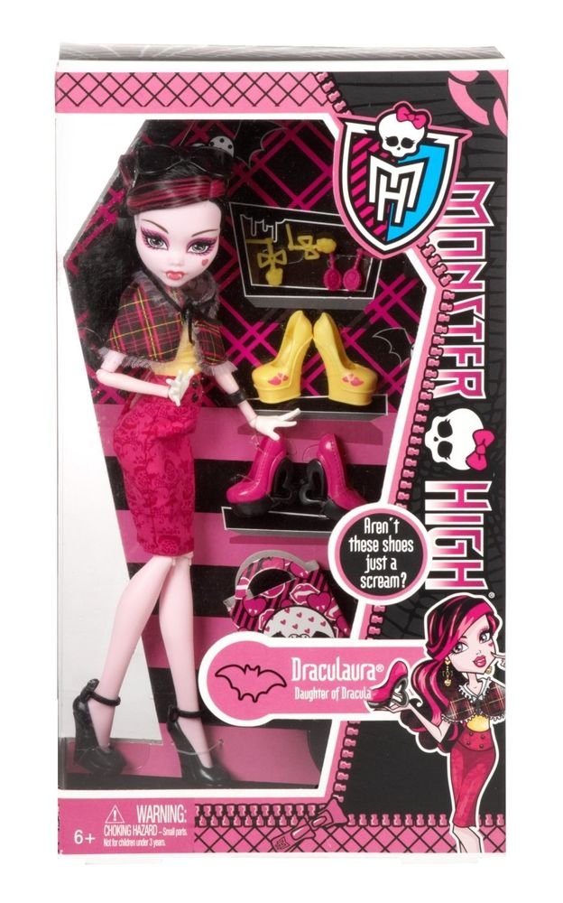 Monster High Draculaura Doll & Shoe Collection DOLL