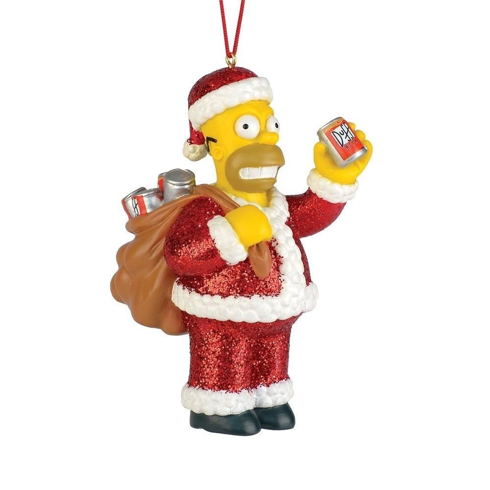 SIMPSONS-HOMER IN SANTA SUIT ORNAMENT BY DEPT. 56