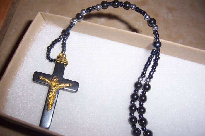 Hematite Rosary Necklace
